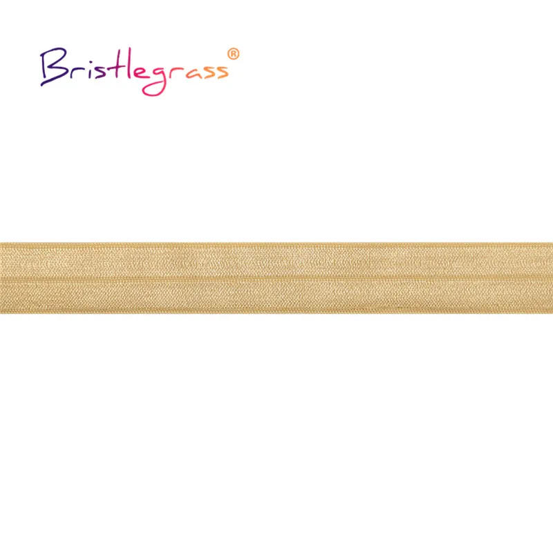 Description Picture 4 of itemBRISTLEGRASS 2 5 10 Yard 3/4" 20mm Solid Shiny Fold Over Elastic FOE Spandex Satin Band Tape Hair Tie Headband Dress Sewing Trim