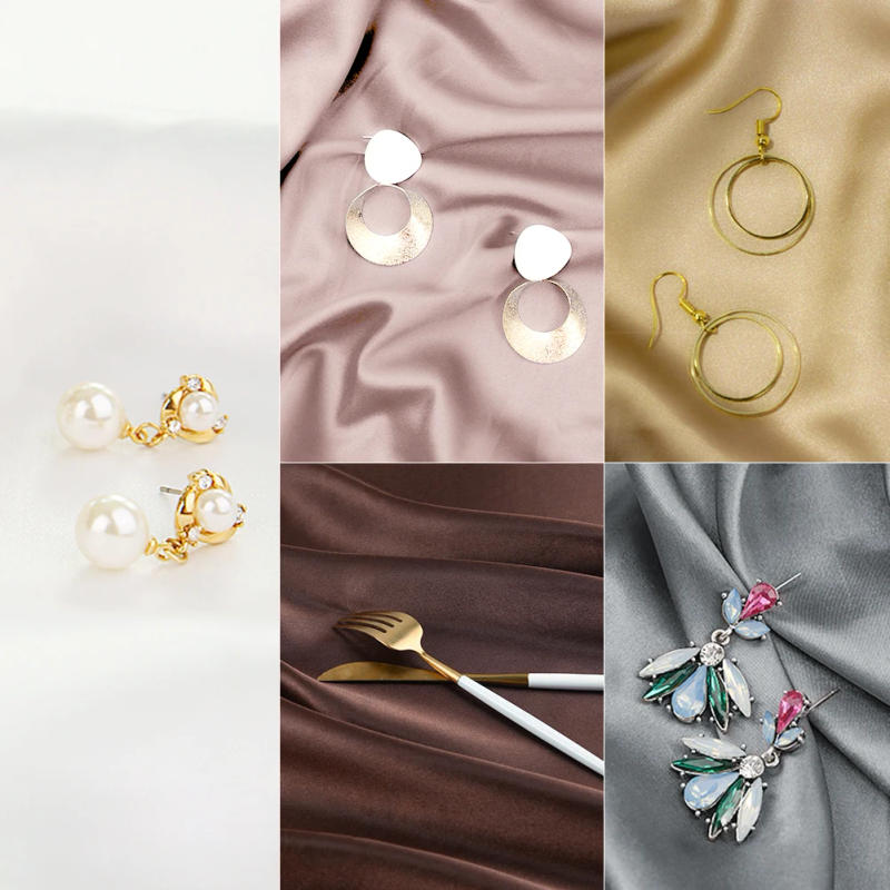 Description Picture 4 of itemPhoto Background Cloth Photography Shooting Decoration 5 Colors Smooth Silk Mercerized Cloth Photo Studio Backdrops Accessories