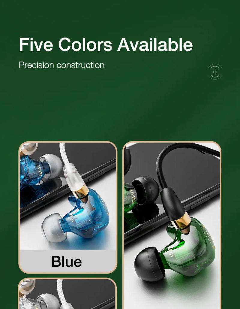 Description Picture 5 of itemEARDECO Headphone Headset with Mic HiFi Wired Headphones Heavy Bass In-ear Earphone Sport Wire Phone Earbud Mobile Headset Stere