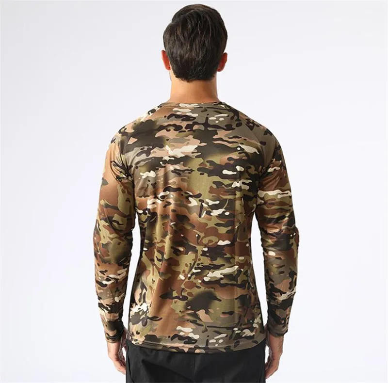 Description Picture 4 of itemTactical Camouflagecamo T Shirt Men Breathable Quick Dry Long Sleeve Outdoor T-shirt Sports Hiking Hunting Clothing