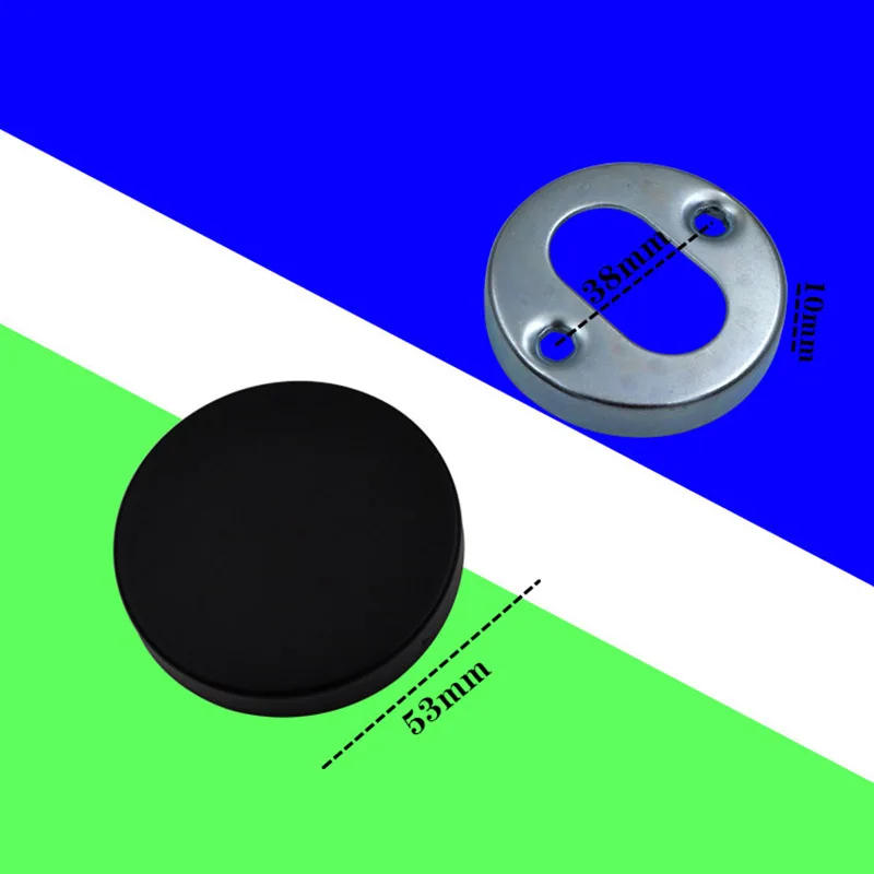 Description Picture 4 of itemBlack Lock Cylinder Cover Split Lock Hole Cover Stainless Steel Decorative Door Non-Hole Lockcase Oval Keyhole Cover