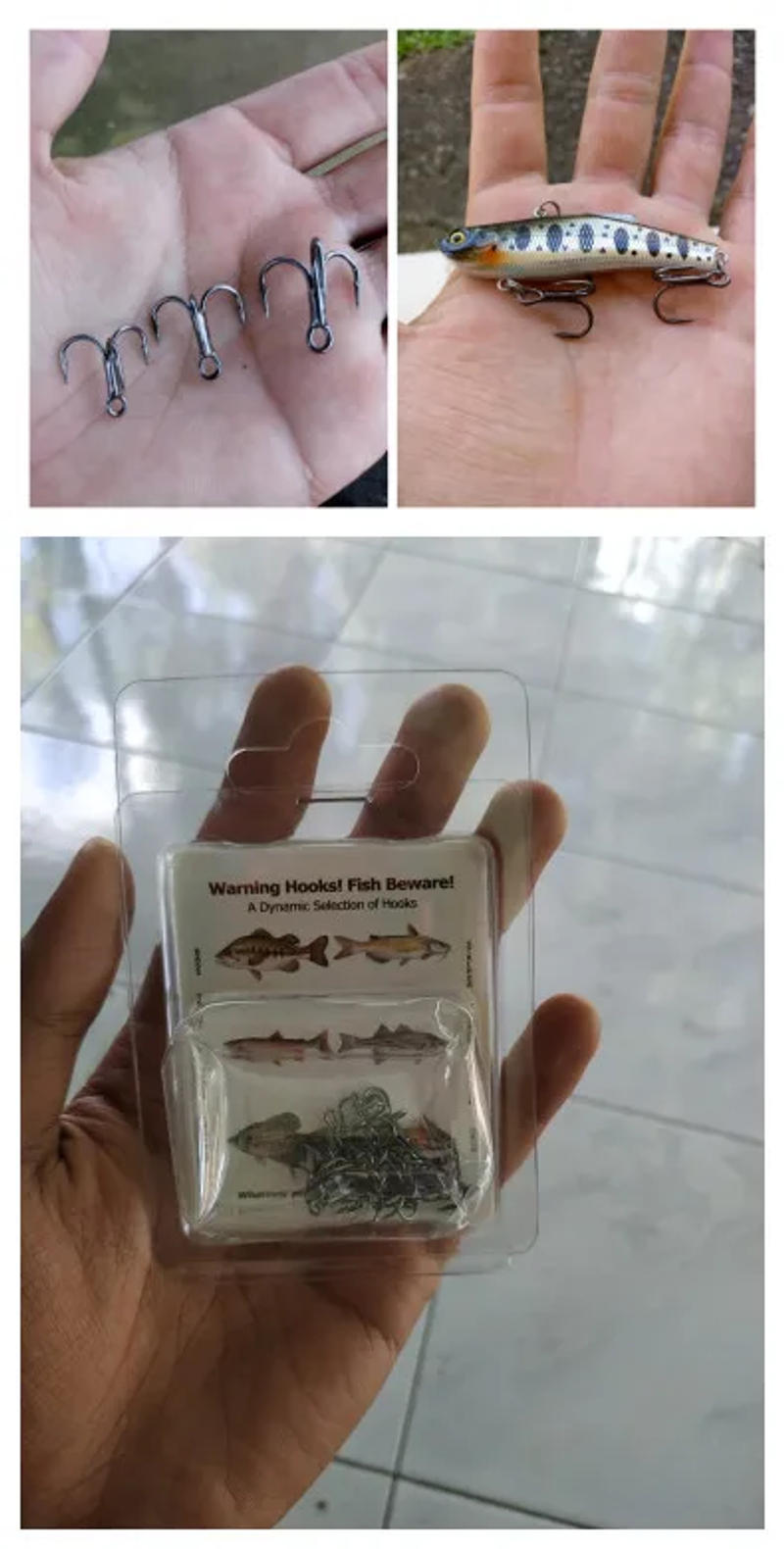 Description Picture 3 of item1 box MIZUGIWA Treble Fishing Hooks Short Shank Treble Hooks #2 - #12 Carbon Steel Barbed Fishhooks Triple Hooks Sea Tackle ​