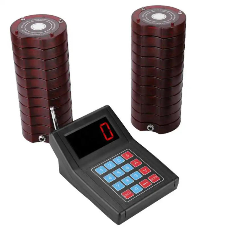 Description Picture 3 of itemSU-688 Pager 1-for-20 1.5KM Connection Restaurant Calling System Wireless Guest Paging Queuing System for Restaurant