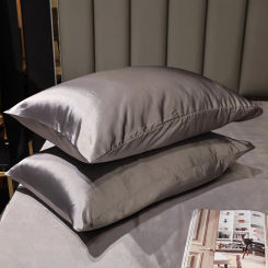 1PC/ 2pcs Pure Satin Silky Soft Pillowcase Cover Bedding pillow Cover Rectangle Pillow Cases Bed Linings Multicolor