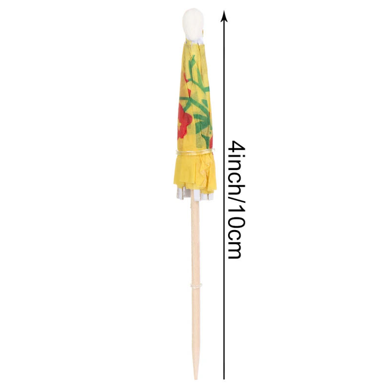 Description Picture 2 of item20/150Pcs Mixed Color Mini Umbrella Parasol Snack Cocktail Party Pick Decoration Bar Cocktail Decor Wooden Handle Small Umbrella