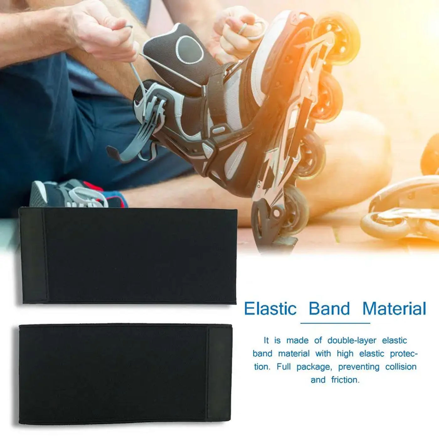 Description Picture 5 of item1Pair Thicken Double Layer Elastic Professional Inline Skate Boot Ice Figure Speed Skating Shoes Protector Cover Wear-resistant