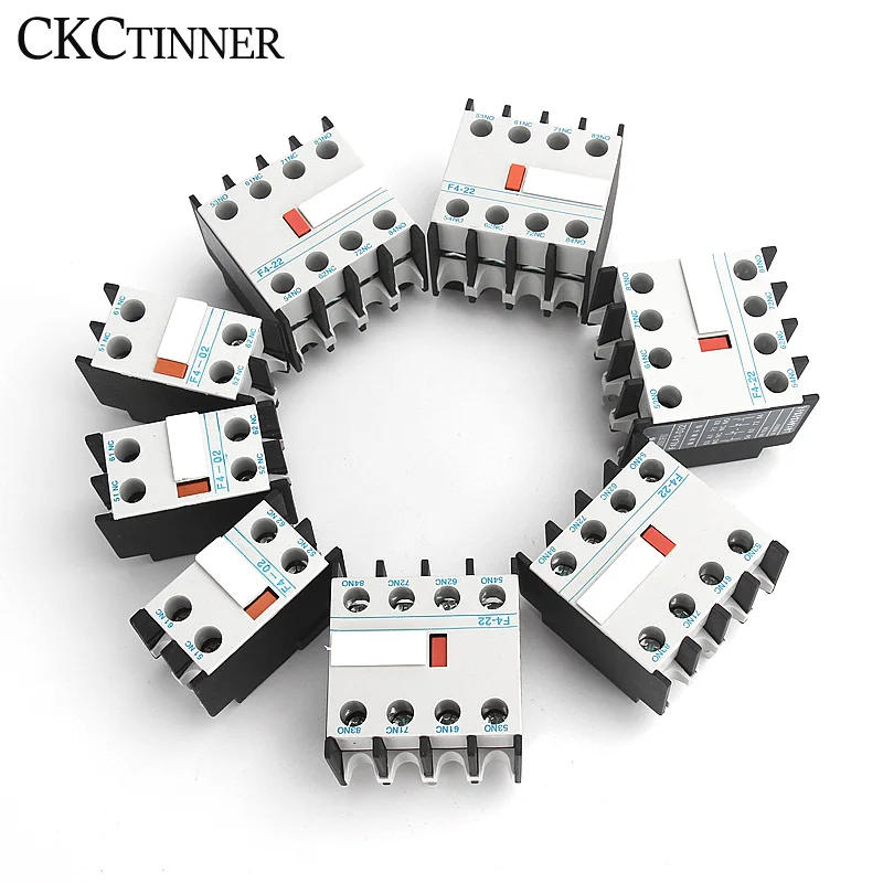 Description Picture 3 of itemAuxiliary Contact for CJX2 LC1-D AC Contactor LA1-DN22 LA1-DN11 F4-02 F4-11 F4-22 F4-11 F4-31 Contactor block 4 Poles 2NO+2NC