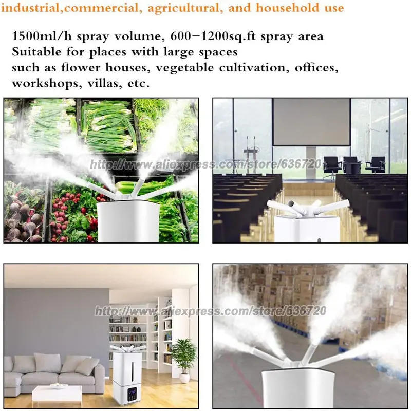Description Picture 4 of itemLarge Humidifiers Whole House Commercial Industrial Humidifier, 3.5Gal/13.5L Humidifiers for Large Room 2000 Sq Ft