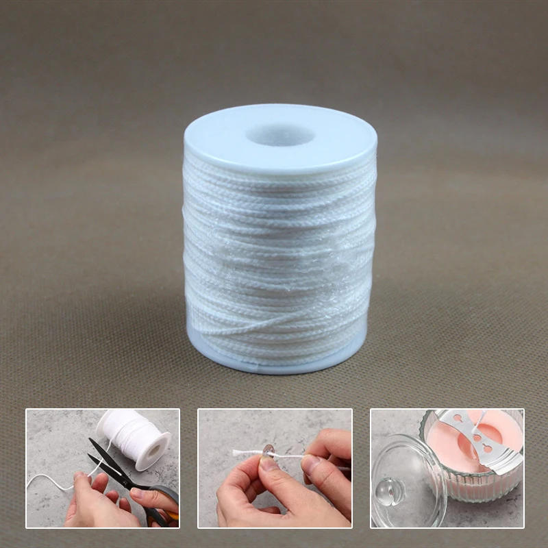 Description Picture 6 of itemPractical Candle Wicks Cotton Thread Spool Wick Core DIY Candle Making Tool Candle Thread Wax Core Craft Accessories About 61m