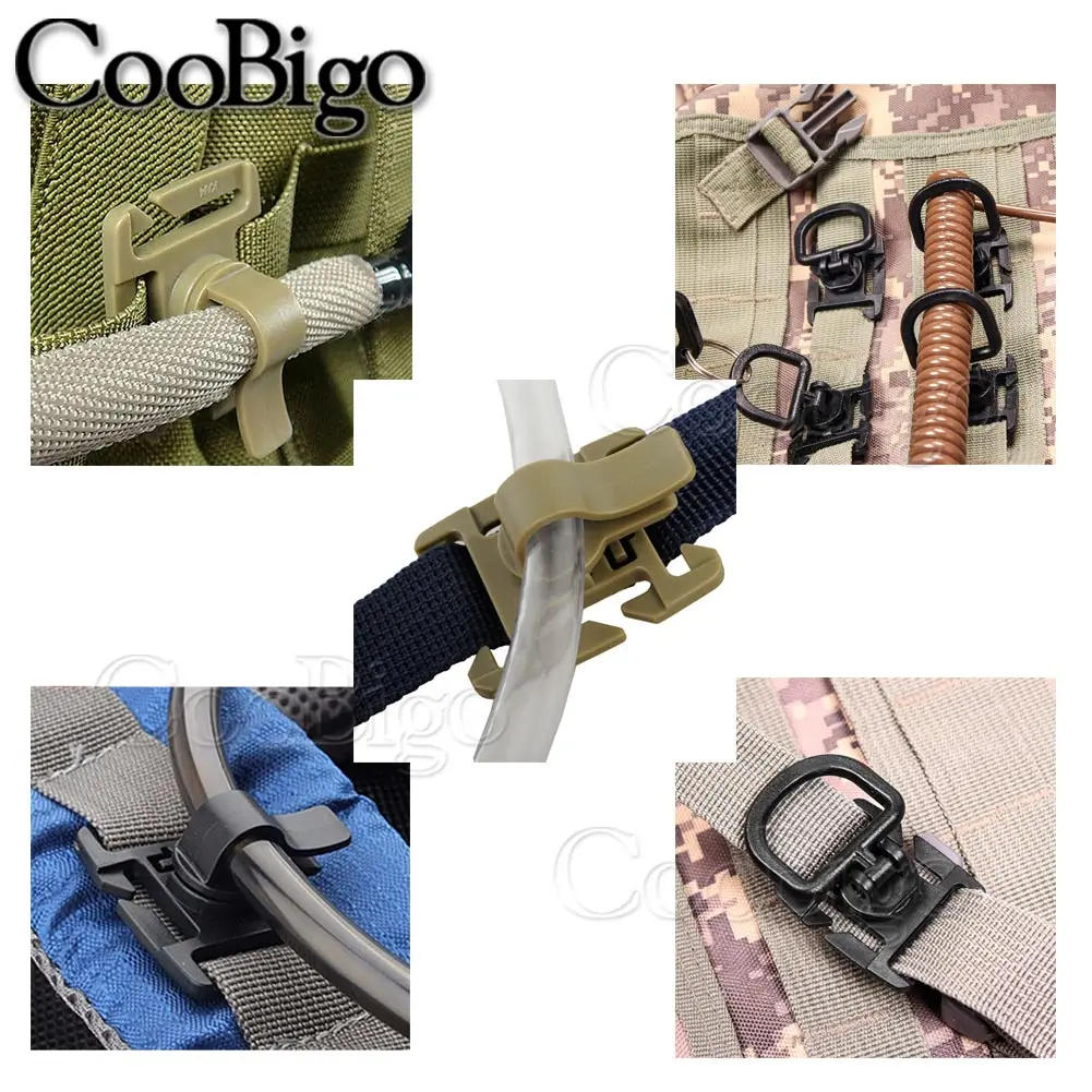 Description Picture 6 of item5pcs Molle Backpack Webbing Tube Clip Holder Buckle Hose Clamp Tactical Swivel Sternum Strap Outdoor Camping Water Pipe Tools