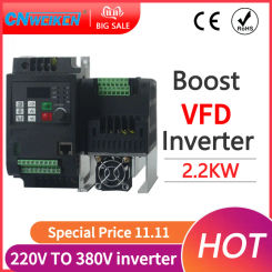 1.5KW/2.2KW 220V and 380V 3 Phase VFD Variable Frequency Drive Converter Changer Variator For Motor Speed Controller Inverter