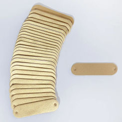 20pcs Blank PU Leather Labels For DIY Clothes Handmade PU Leather Labels DIY Hats Bags Sewing Tags Garment Accessories