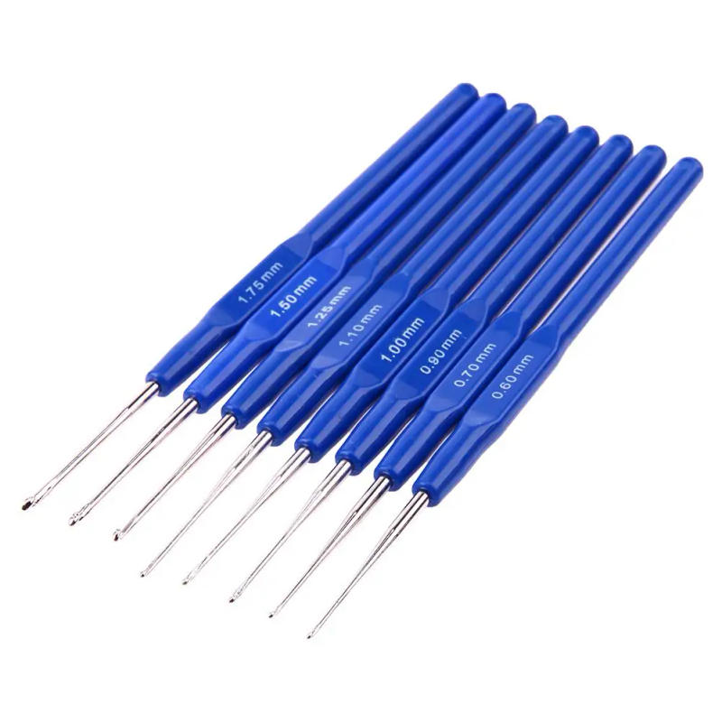 Description Picture 5 of item8pcs Small Crochet Hooks Needles Stitches Knitting Craft Case Crochet Set For Needlework 0.6/0.7/0.9/1.0/1.1/1.25/1.5/1.75 mm