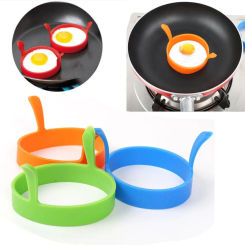 2Pcs Fried Egg Mold Binaural Egg Fried Ring Food Grade Silicone Pancake Ring Breakfast Fried Egg Tool Kitchen Baking Tool Lot