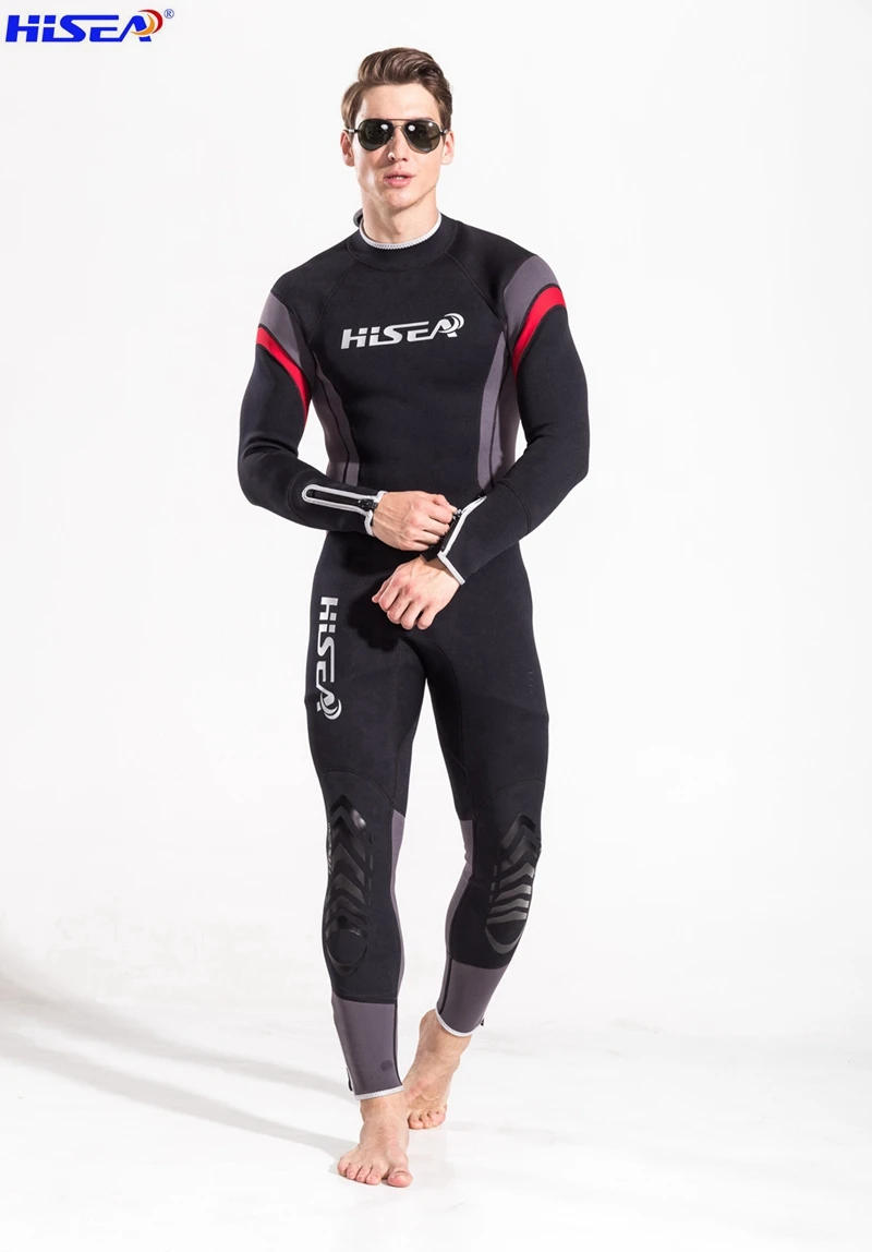 Description Picture 6 of itemHisea 3mm Men Full Body Neoprene Wetsuit Super Elasticity Color Stitching Surf Diving Equipment Jellyfish Clothing