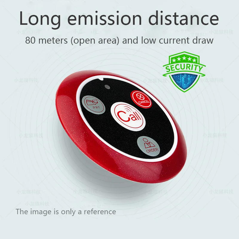 Description Picture 4 of itemRetekess 5Pcs T117 433MHz Restaurant Waiter Call Button Transmitter Wireless Pager for TD108/T128 System Hookah Cafe Bar Service