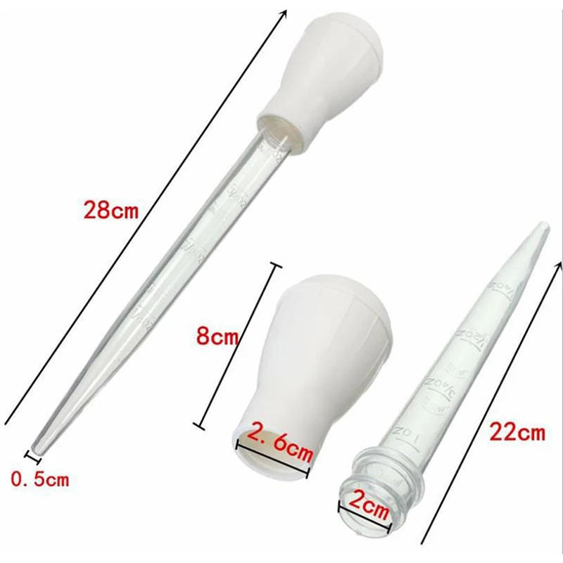 Description Picture 2 of itemBBQ Tools Rubber Head Plastic Pipette Pump Pipe Gadgets Poultry BBQ Syringe Pastry Tube Barbecue Oil Dropper Cooking Tool 30ml