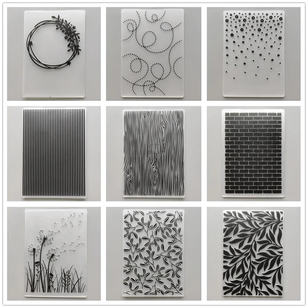 Description Picture 3 of item(24 Styles) Tree Pattern Embossing Folders for Paper 3D Scrapbooking Cutting Dies Templates Album Cards Making Supplies