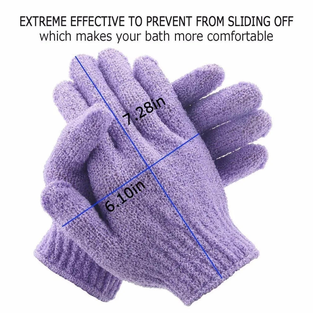 Description Picture 2 of item5 Fingers Bath Glove for Shower Scrub Shower Gloves Bath Cleaning Gloves Resistance Body Massage Sponge Wash for Rich Foam