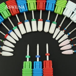 28 Type Ceramic Nail Drill Bits Milling Cutter Rotary Burr Bits Electric Machine for Manicure Accessories Nail Files Art Tools