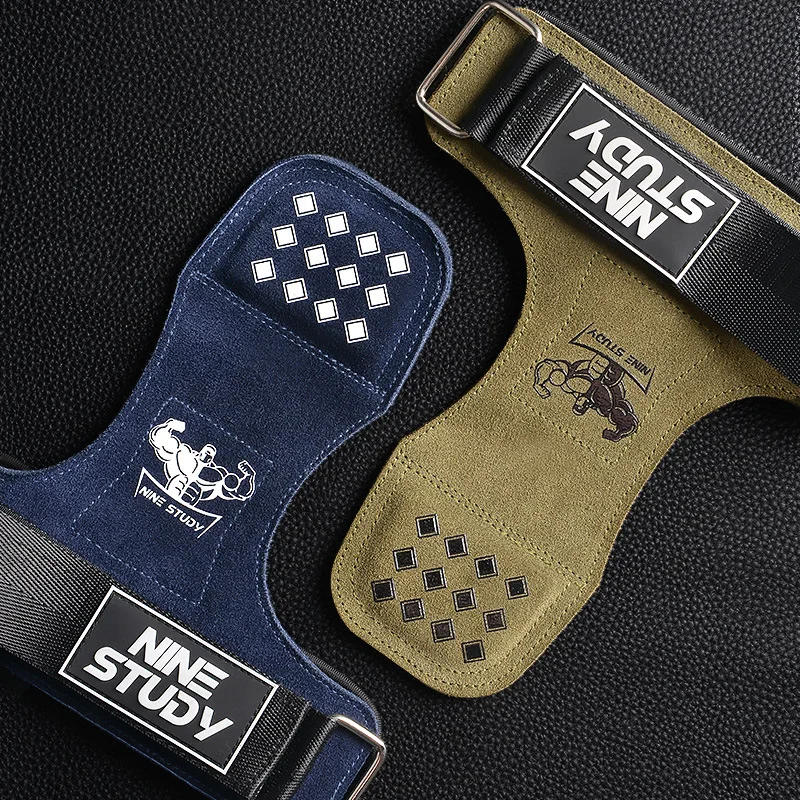 Description Picture 5 of itemNew Leather Gym Gloves Pull-ups Lifting Gymnastic Crossfit Anti-Skid Belt Wraps Support Palm Protection Pads Fitness Accessories