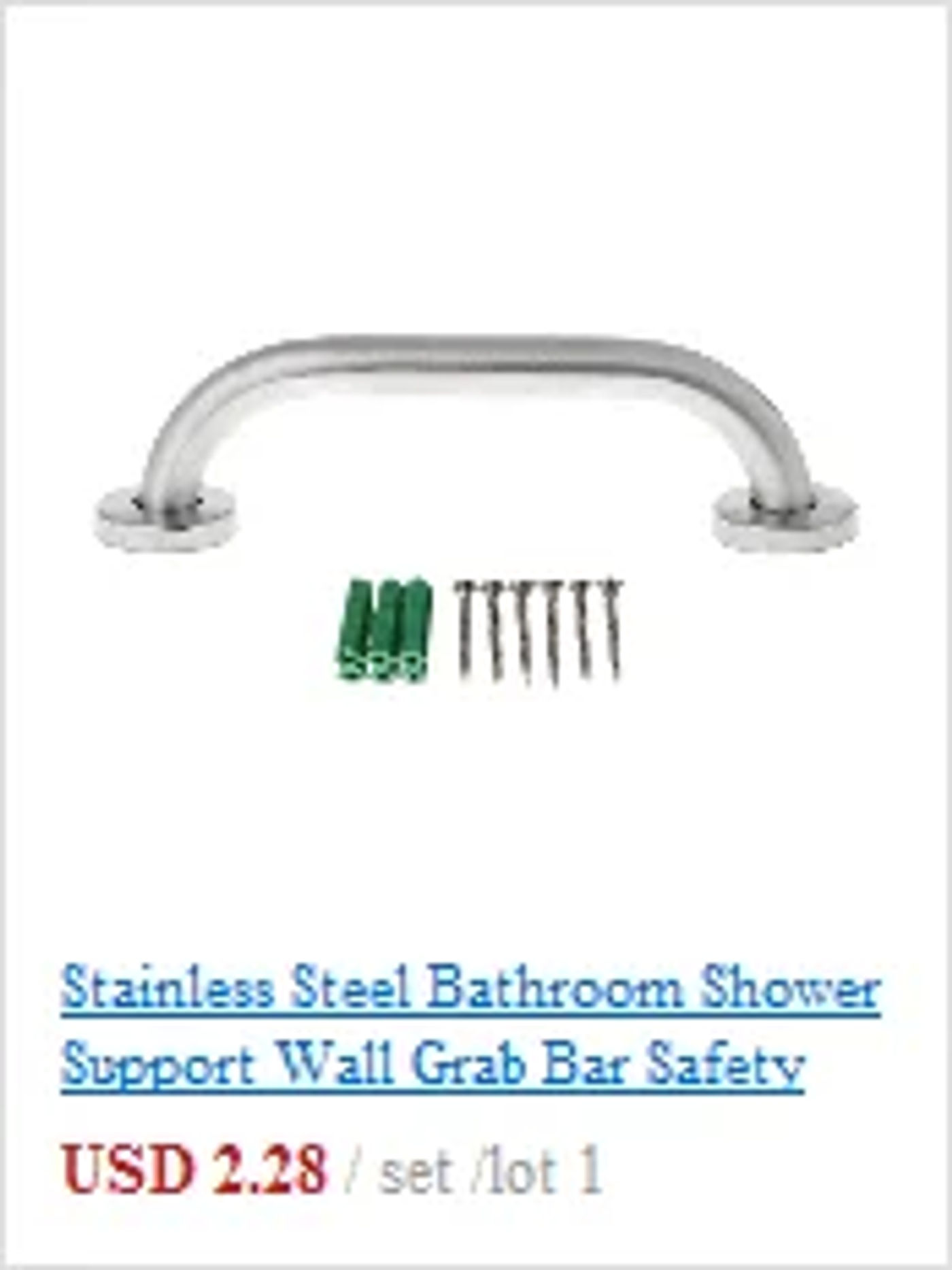 Description Picture 2 of item25cm Bathroom Shower Tub Handrail Stainless Steel Safety Toilet Support Rail Grab Bar Handle