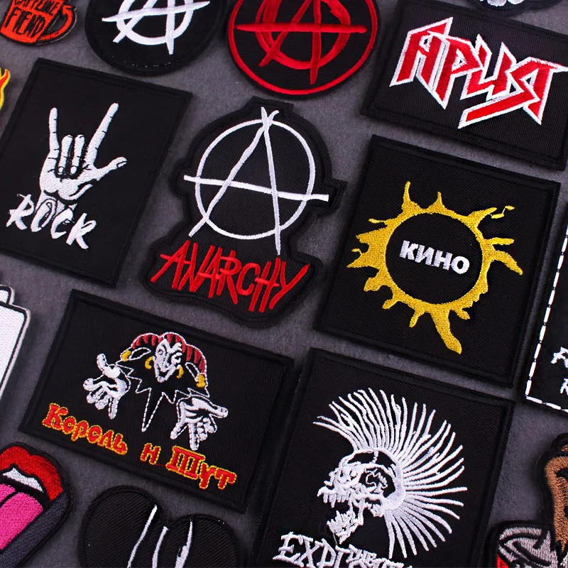 Description Picture 3 of itemMetal Band Patches On Clothes Music Band Patch Iron On Patches For Clothes Hippie Rock Patch Punk Badge Stickers Appliques