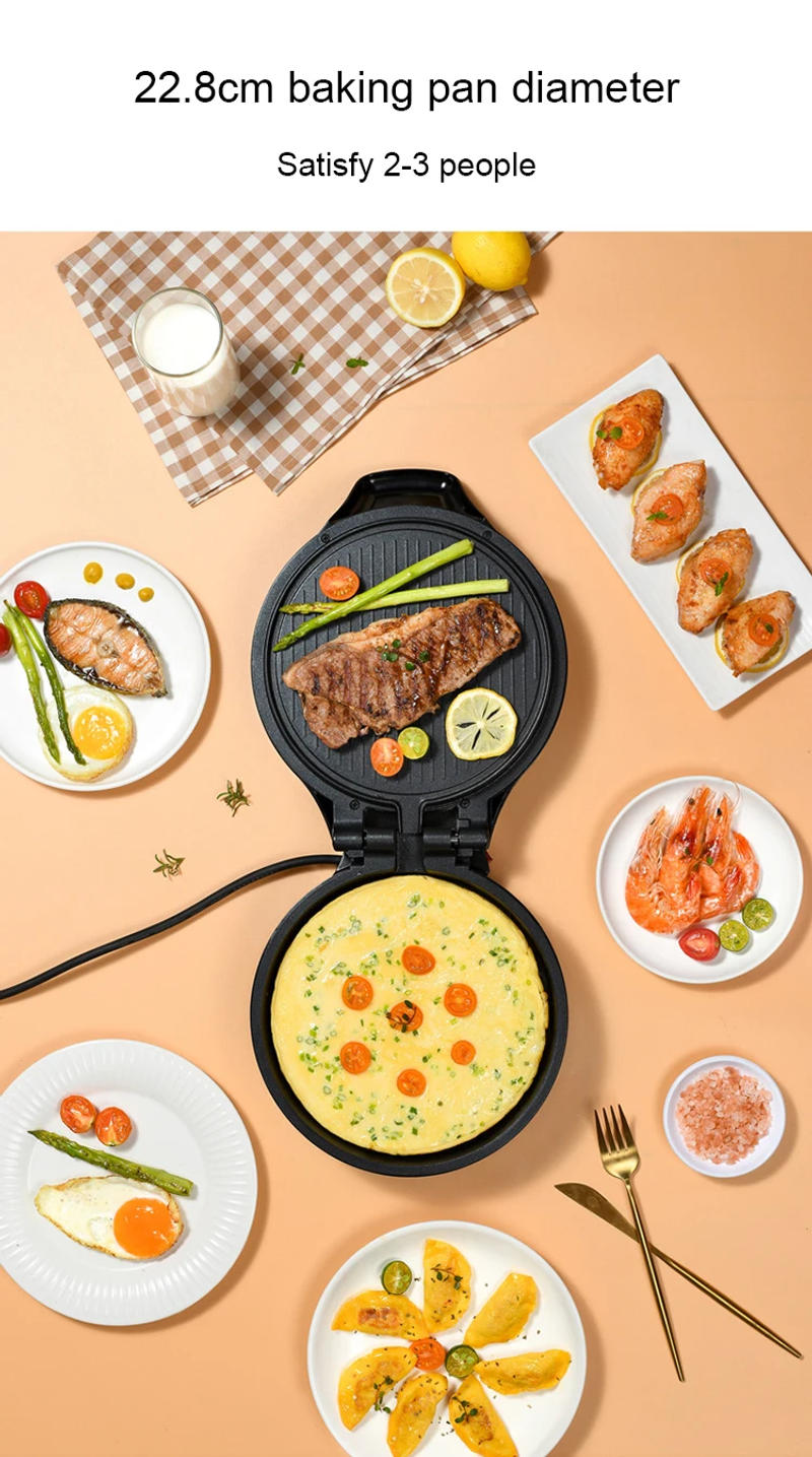 Description Picture 5 of itemDMWD 220V Electric Baking Pan Double-sided Heating Suspension Type Crepe Maker Skillet Pancake Baking Machine Pie Pizza Griddle