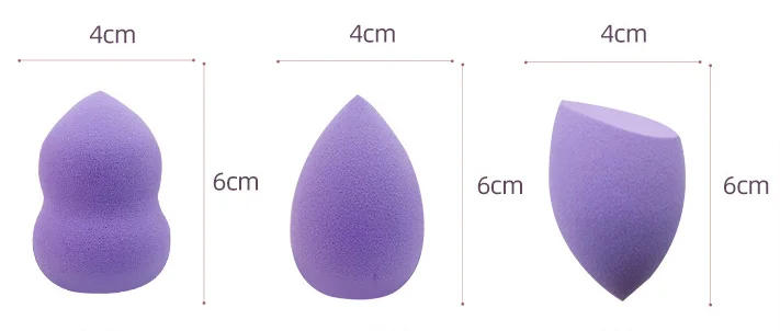 Description Picture 5 of item1/3Pcs Makeup Blender Cosmetic Puff Makeup Sponge Cushion Foundation Powder Sponge Beauty Egg Tool for Women Make Up Accessories