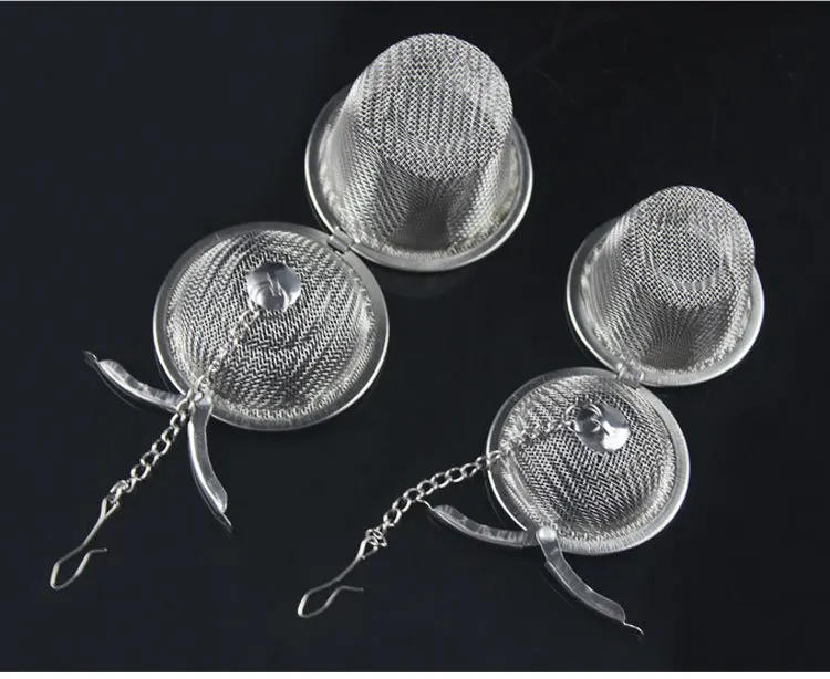 Description Picture 5 of item304 Stainless Steel Tea Ball Strainer Mesh Herbal Infuser Filter Tea Leaf Spice Tea Strainer Boil soup for Teapot Kitchen Tool