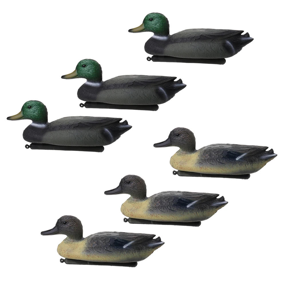 Description Picture 4 of item6 Pcs 3D Duck Decoy Floating Lure with Keel for Outdoor Hunting Fishing Accessories Realistic Bird Float on The Water