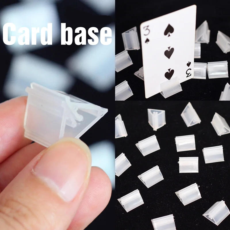 Description Picture 2 of item10 pcs Card Base Plastic Cards Stand Unique Fixed Props for Paper Board Games Cards