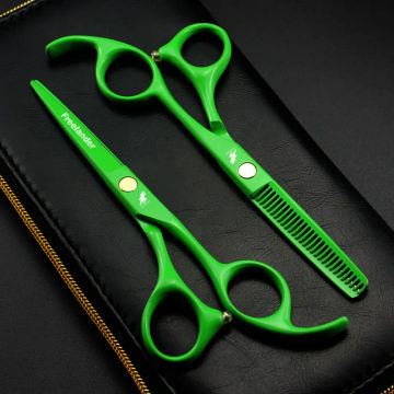 Professional Hair Scissors Cutting Barber green 5.5 Inch Hair Scissor Salon Scisors Thinning Shears Hairdressing Scissors