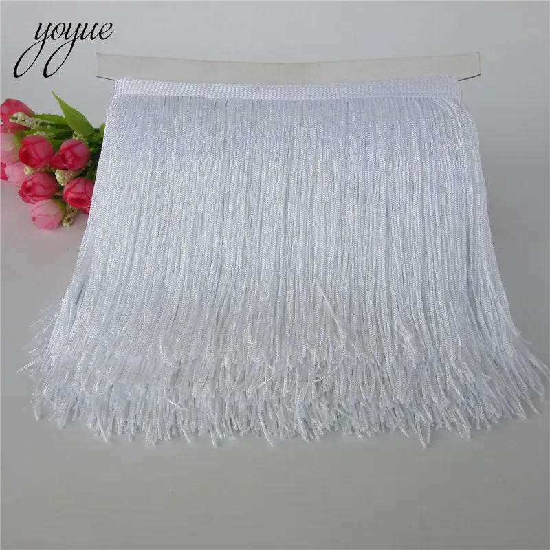 Description Picture 6 of item1 yards 15cm Long Fringe Lace Tassel Polyester Lace Trim Ribbon Latin dance skirt curtain fringes for sewing DIY Accessories