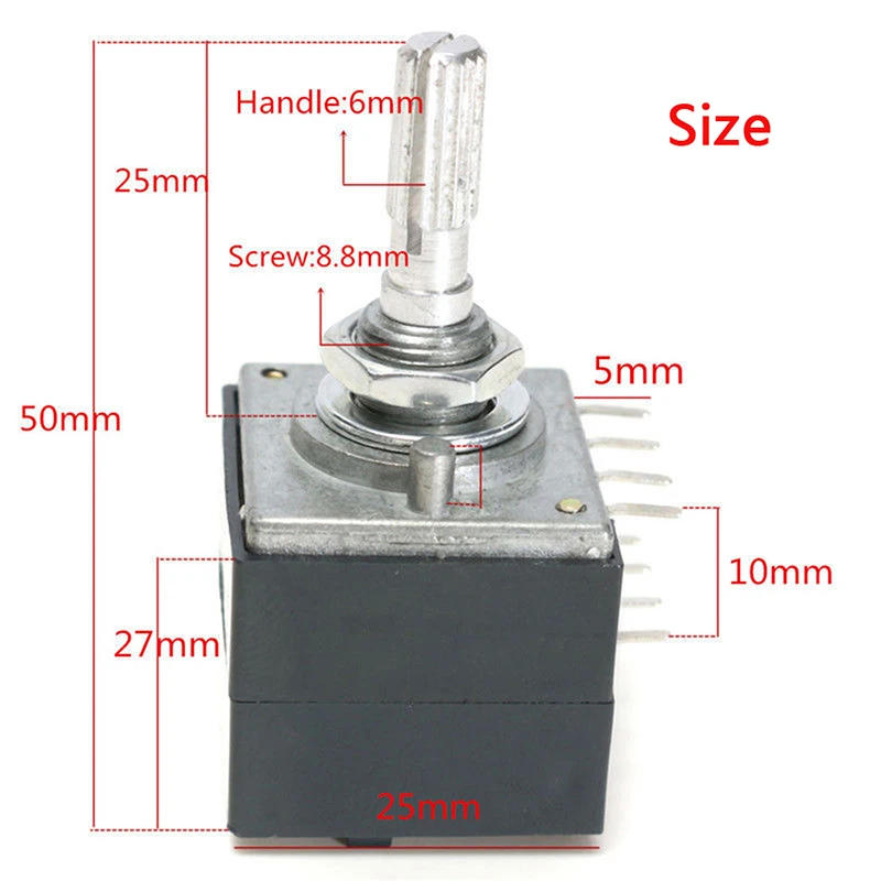 Description Picture 5 of itemPotentiometer 250K Log Alps Audio Amp Volume Control Pot Stereo W Loudness Potentiometers