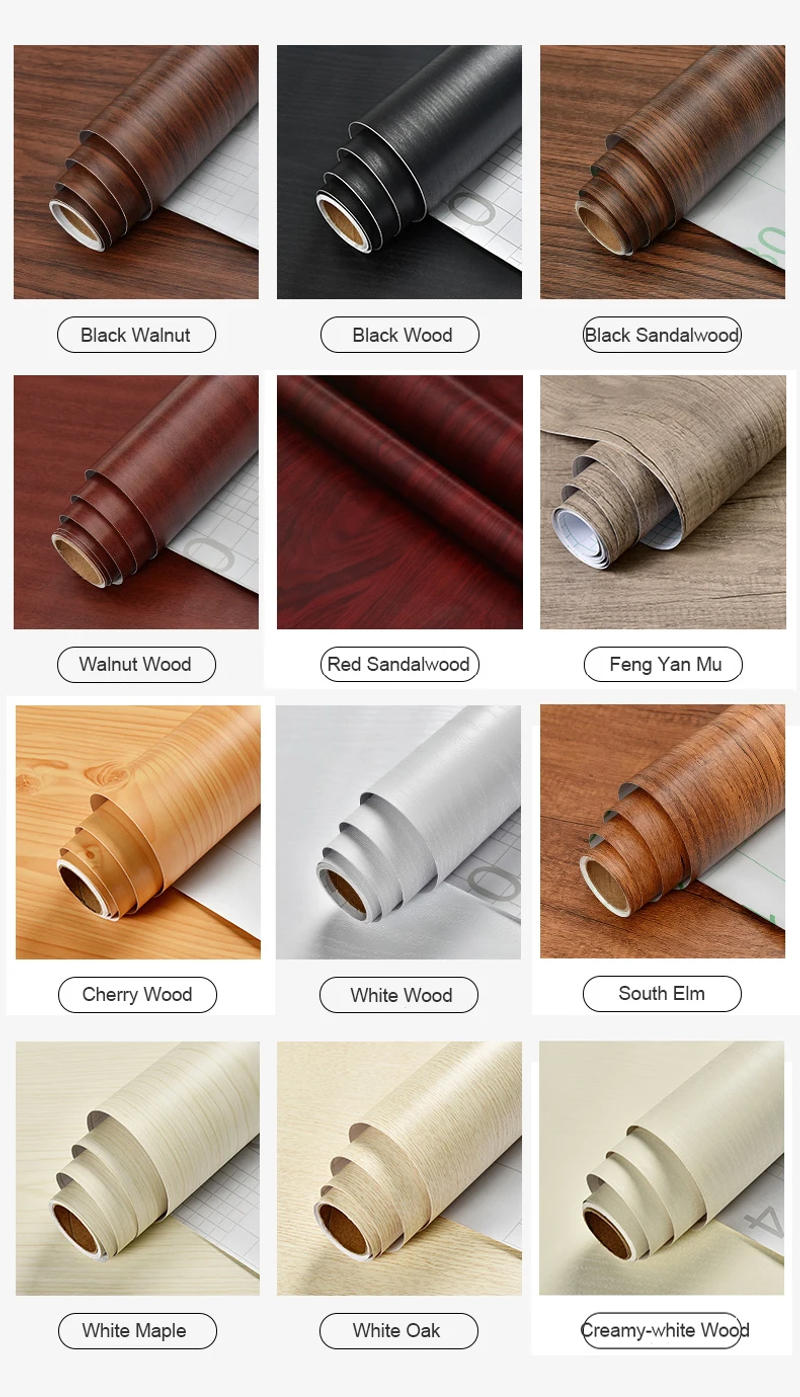 Description Picture 6 of itemYUNPOINT Wood Grain Self-Adhesive PVC Wallpaper Tabletop Renovation Stickers Bedroom Wardrobe Cabinet Waterproof Decorative Film