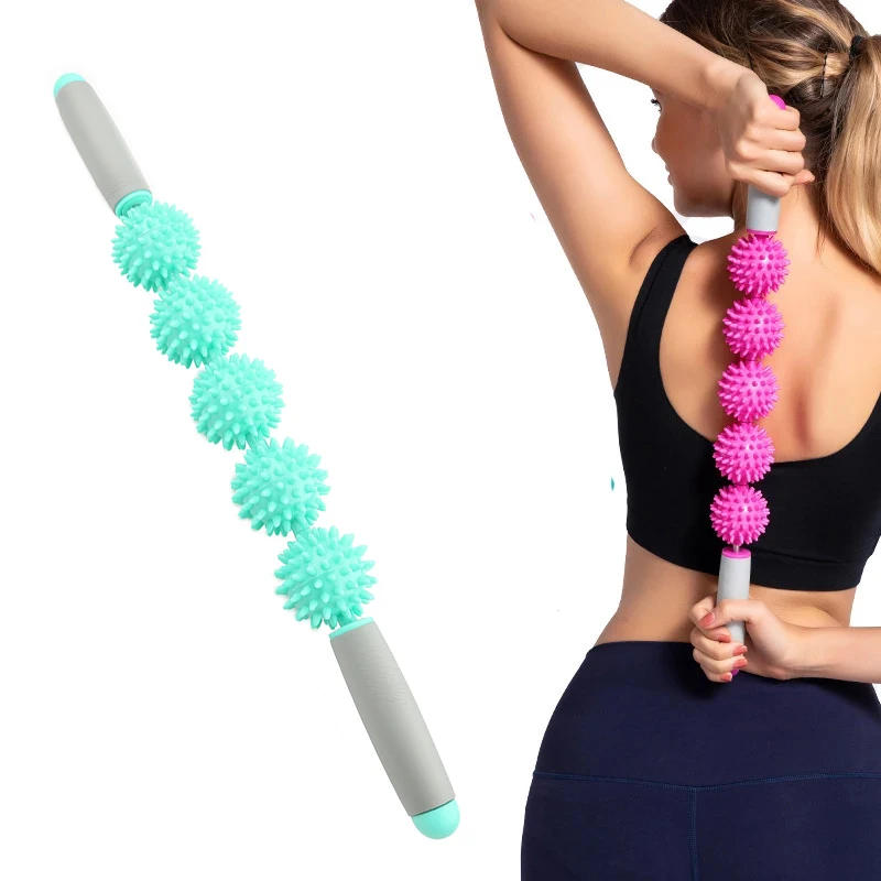 Description Picture 2 of item5 BALL Muscle Massage Roller Yoga Stick Body Massage Relax Tool Muscle Roller Sticks