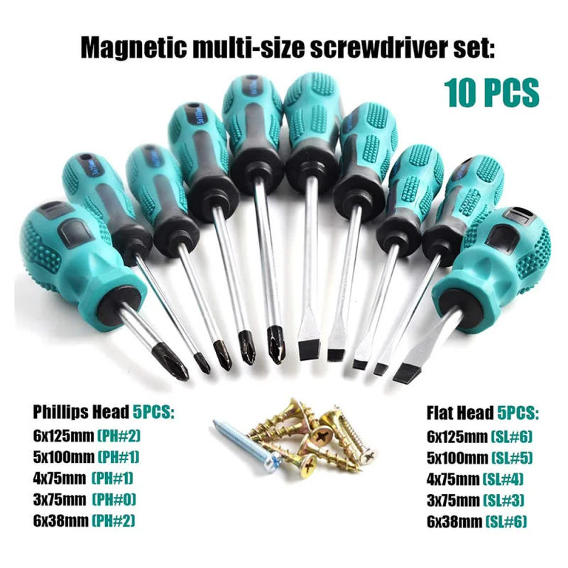 Description Picture 5 of itemMagnetic Precision Screwdriver Tool Set with Phillips and Flat Head Magnetic Tips Non-Slip Handle for Home Repair,Improvement