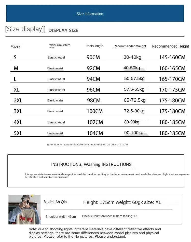 Description Picture 3 of itemSummer Mens Overalls Fashion Loose Multi-Pocket Ankle Banded Trousers Casual Cargo Pants Jogging pants men korean streetwear