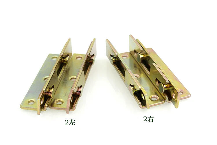 Description Picture 6 of item1 Set (4pcs) Bed Hinged Wood Board Connector Fixed Heavy Metal Cabinet Hinge for Bed Fixed Corner Hardware Furniture Accessories