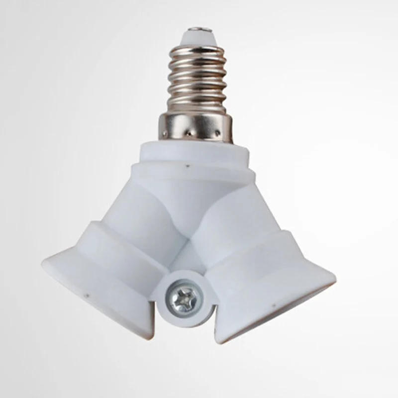 Description Picture 4 of item2 In 1 Adjustable E14 Socket Base Bulb Extender E14 To 2E14 Light Lamp Bulb Adapter Lamp Holder Converter For LED Bulb Light