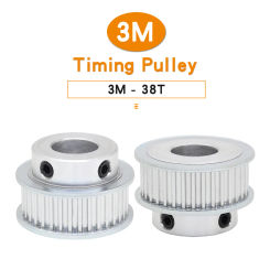 3M-38T Belt Pulley Bore Size 6/8/10/12 mm Alloy Pulley Wheel Teeth Pitch 3.0 mm BF Shape Match With Width 10 mm 3M Timing Belt
