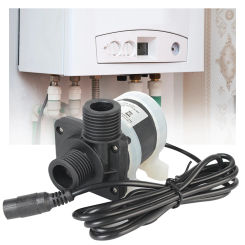 DC 12V 24V IP68 Silent 4 Points Threaded Brushless Solar Motor Water Pump US Plug Water Heater Shower Floor Heating Booster Pump