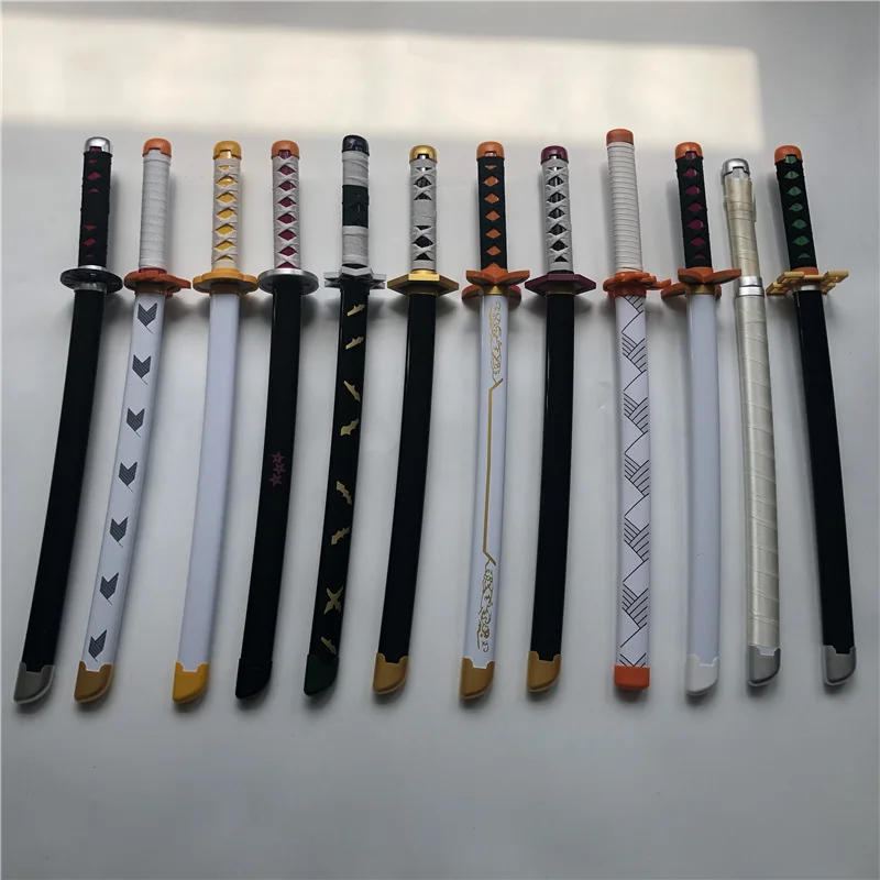 Description Picture 2 of item1:1 Anime Cosplay  Sword Weapon  Iguro Obanai Sword Ninja Knife wood Weapon Prop