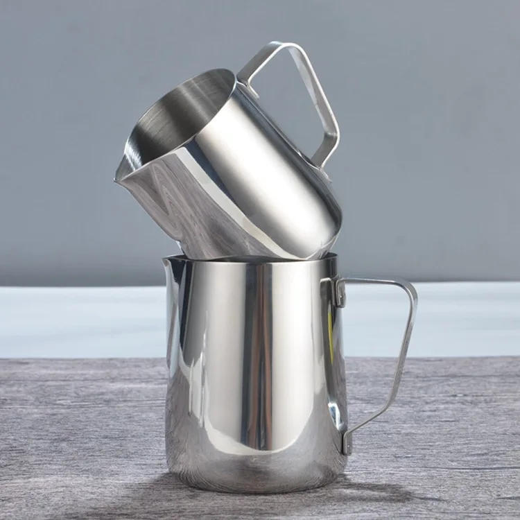 Description Picture 2 of item100/350/600ml Milk Jugs Fashion Stainless Steel Milk Craft Milk Frothing Pitcher Coffee Latte Frothing Art Jug Pitcher Mug Cup
