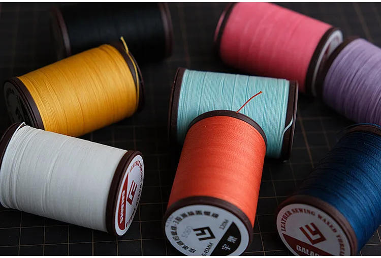 Description Picture 5 of itemDiameter 0.65mm 60 Meters Manual High Quality Round Sewing Wax Thread for Leather Craft Bracelet Weave Polyester Strength Thread