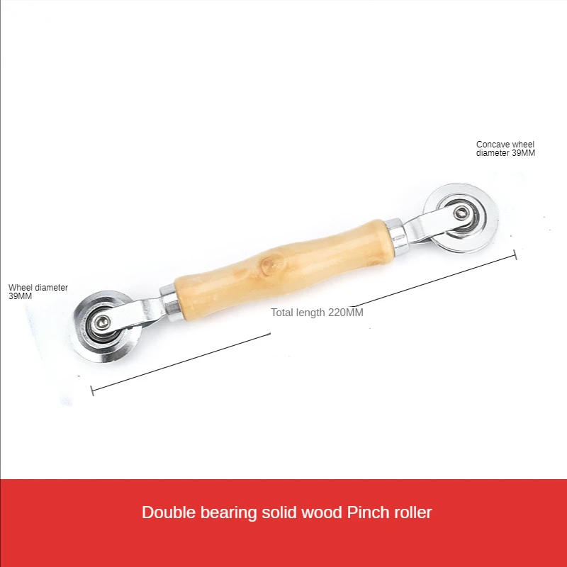 Description Picture 5 of item1 Piece of Wooden Handle Roller Tool Crimping Device for Installing Window Screen, Door, Screen, and Window Crimping Wheel