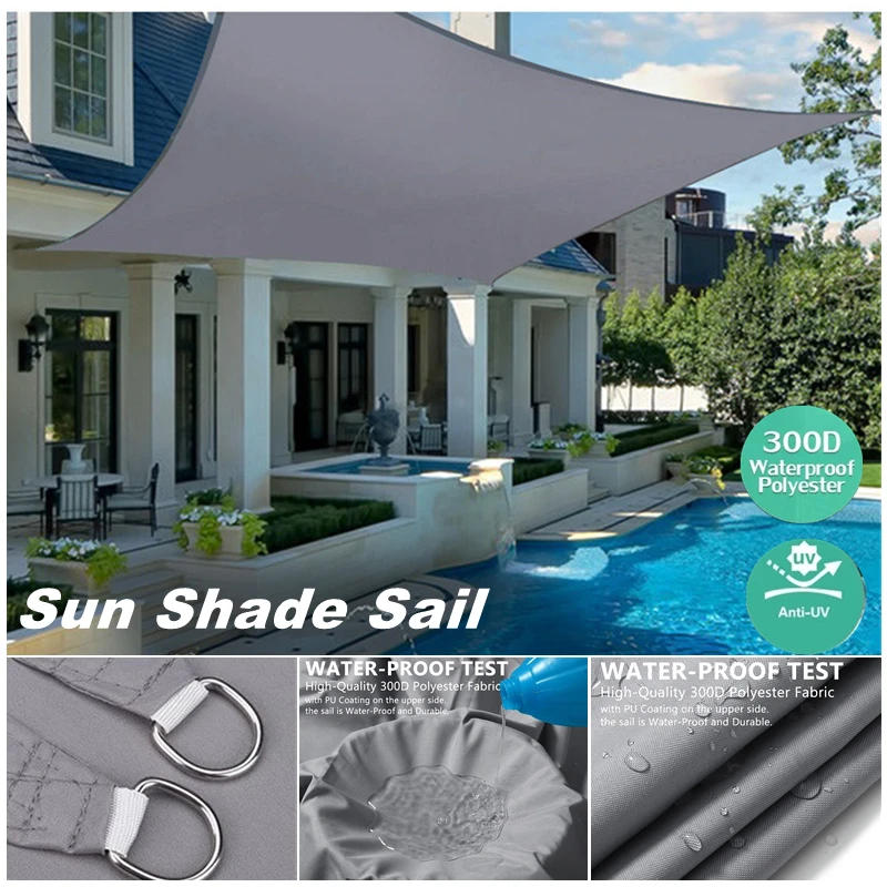 Description Picture 3 of itemWaterproof SunShade Sail Outdoor Awnings For Garden Sun Shade Sail Beach Tent Camping Canopy Yard Sails Pool Partio Sun-Shelter