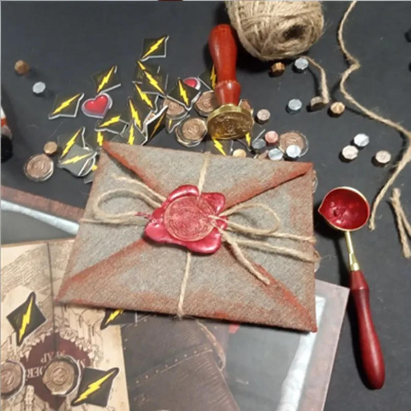 Description Picture 2 of itemRetro Sealing Wax Furnace Stove Pot Set Wood Handle Sealing Wax Spoon Wax Sealing Decorativ Candle Stamp Wax Stamp Craft Gifts