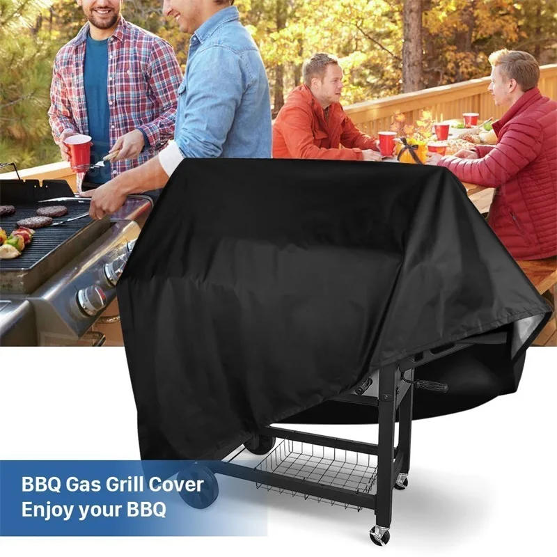 Description Picture 3 of item1PC 190T/210D BBQ Cover Anti-Dust Waterproof Weber Heavy Duty Charbroil Grill Cover Rain Protective Barbecue Cover Round
